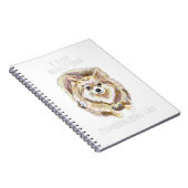 ヴィンテージ私は本当に好きポメラニア犬OKおもしろい Pet ノートブック (右側)