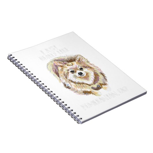 ヴィンテージ私は本当に好きポメラニア犬OKおもしろい Pet ノートブック (右側)