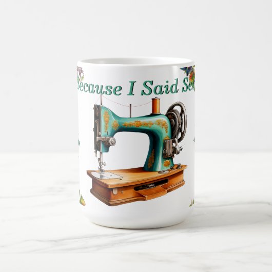 ヴィンテージ私は縫いマグ言ったから コーヒーマグカップ (中央)