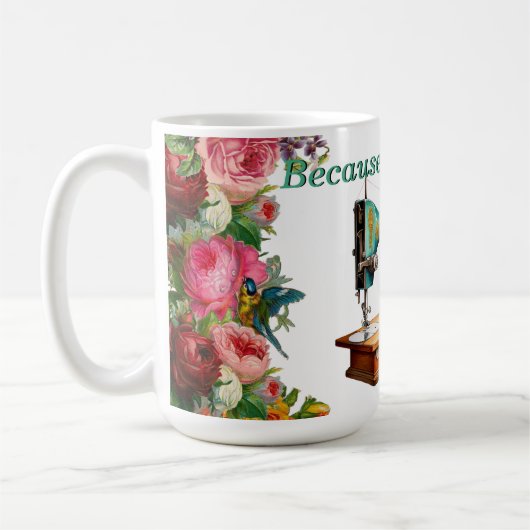 ヴィンテージ私は縫いマグ言ったから コーヒーマグカップ (左)