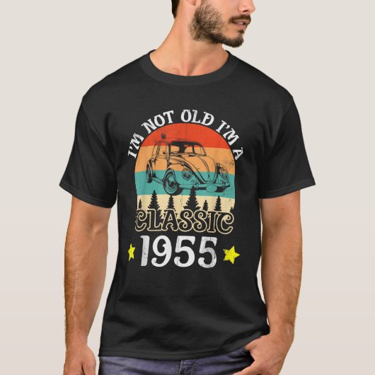 ヴィンテージ私は1955年クラシック70歳おもしろいだ Tシャツ (正面)
