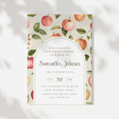 ヴィンテージ秋のアップルベビーシャワーをテーマにした招待状 招待状