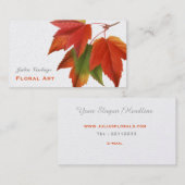 ヴィンテージ秋のカエデ葉メ 名刺 (正面/裏面)