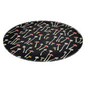 ヴィンテージ秋のキノコのパターンデザイン。 カッティングボード (角)