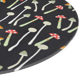 ヴィンテージ秋のキノコのパターンデザイン。 カッティングボード (角)