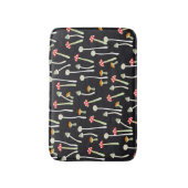 ヴィンテージ秋のキノコのパターンデザイン。 バスマット (正面縦)