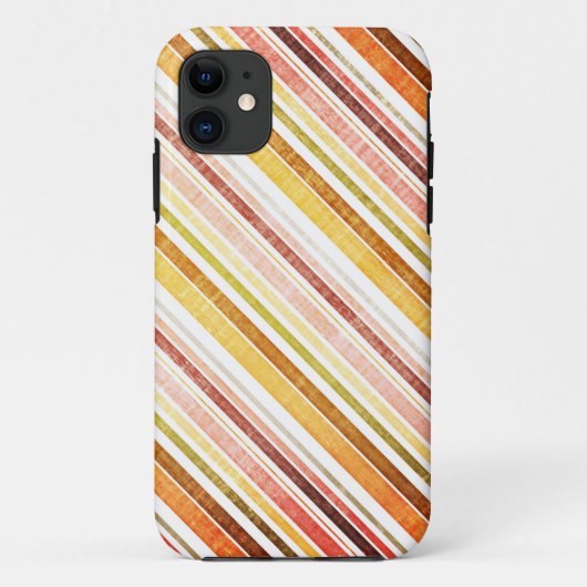ヴィンテージ秋のストライプパターン Case-Mate iPhoneケース (裏面)