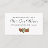 ヴィンテージ秋のフローラ結婚のウェブサイト詳細 エンクロージャーカード (正面)