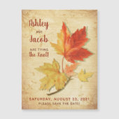 ヴィンテージ秋のメープル葉ズウェディングの日付を保存 (正面)