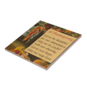 ヴィンテージ秋の収穫の場感謝の歌 タイル (側面)