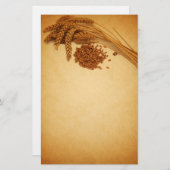 ヴィンテージ秋の小麦コーン – 文房具レターヘッド 便箋 (正面/裏面)