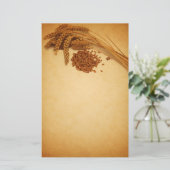 ヴィンテージ秋の小麦コーン – 文房具レターヘッド 便箋 (スタンド正面)