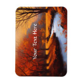 ヴィンテージ秋の情景写真マグネット マグネット (縦)