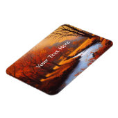 ヴィンテージ秋の情景写真マグネット マグネット (左側)