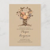 ヴィンテージ秋の木の収穫は日付を保存 案内ポストカード (正面)