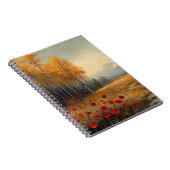 ヴィンテージ秋の牧草地絵を描のケシ ノートブック (右側)