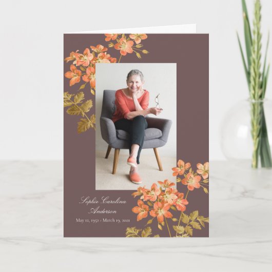 ヴィンテージ秋の生活お祝い プログラム (正面)