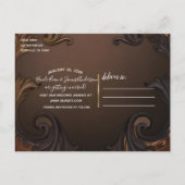 ヴィンテージ秋の秋葉金ゴールド日付の保存 案内ポストカード (裏面)