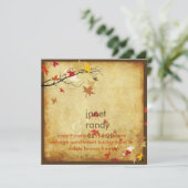 ヴィンテージ秋の結婚式招待状/メープル葉 招待状 (スタンド正面)