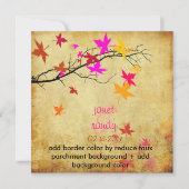 ヴィンテージ秋の結婚式 招待状 (正面)