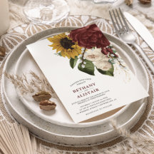 ヴィンテージ秋の花葉緑結婚の