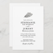 ヴィンテージ秋の葉結婚式招待状 招待状 (正面/裏面)