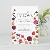 ヴィンテージ秋インラブガーデンフラワーズブライダルシャワー 招待状 (スタンド正面)