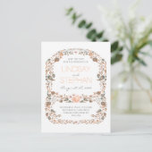 ヴィンテージ秋ウッドランド素朴ガーデン日付を保存 案内ポストカード (スタンド正面)