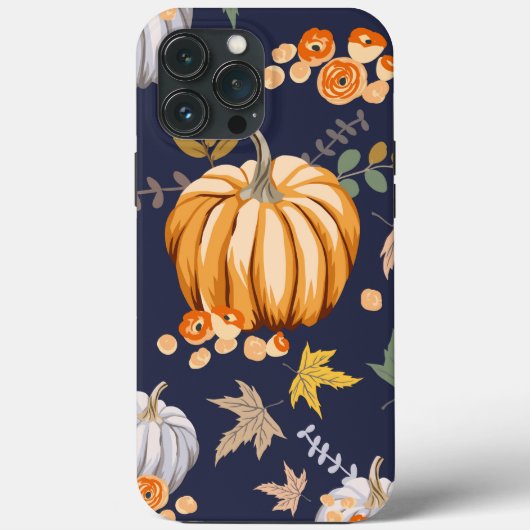 ヴィンテージ秋オレンジカボチャiPhoneケースメイト Case-Mate iPhoneケース (裏面)