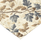 ヴィンテージ秋オークの葉とアコーンパターン | エレガント ショートテーブルランナー (コーナー)