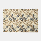 ヴィンテージ秋オークの葉とアコーンパターン | エレガント ドアマット (正面)