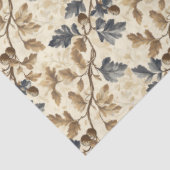 ヴィンテージ秋オークの葉とアコーンパターン | エレガント 薄葉紙 (詳細)