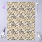 ヴィンテージ秋オークの葉とアコーンパターン | エレガント 薄葉紙 (クラフト)