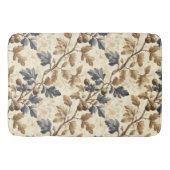 ヴィンテージ秋オークリーフ | 青エレガントと金ゴールド バスマット (正面)