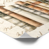 ヴィンテージ秋オータムエッセンシャルコージーライブラリー ポスター (角)