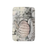 ヴィンテージ秋カボチャ紅葉スケッチ バスマット (正面縦)