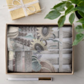 ヴィンテージ秋カボチャ紅葉スケッチ 薄葉紙 (ギフト)