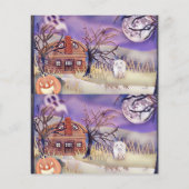 ヴィンテージ秋カボチャ紅葉水彩 (裏面)