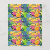 ヴィンテージ秋カボチャ紅葉水彩 (裏面)