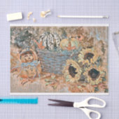 ヴィンテージ秋カボチャ紅葉水彩 薄葉紙 (クラフト)