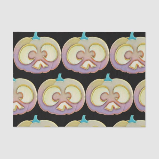 ヴィンテージ秋カボチャ紅葉水彩 薄葉紙 (正面)