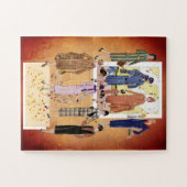 ヴィンテージ秋ジャズエイジファッション ジグソーパズル (横)