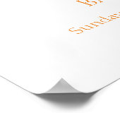 ヴィンテージ秋パンプキンクリブベビーシャワーウェルカム ポスター (角)