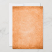 ヴィンテージ秋ファーストパンプキン誕生日ボーイ 招待状 (裏面)