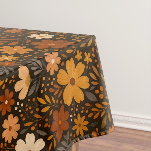 ヴィンテージ秋フローラルパターン – 秋の花 テーブルクロス (インサイチュ)
