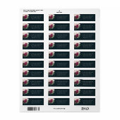 ヴィンテージ秋フローラ差出人住所 ラベル (フルシート)