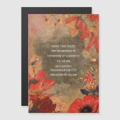 ヴィンテージ秋フローラ日付磁気カードの保存 (正面/裏面)