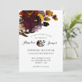 ヴィンテージ秋フローラ結婚ズ 招待状 (スタンド正面)