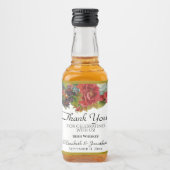 ヴィンテージ秋フローラ結婚ボホズサンキューミニ リキュールボトルラベル (正面)