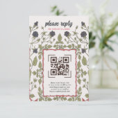 ヴィンテージ秋ブラックベリーRSVP 出欠カード (スタンド正面)